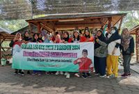 Foto bersama Mami Bestie usai menggelar senam Deklarasi Cak Imin Presiden 2024